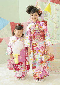 【往復送料無料】【ブランド式部浪漫柄5P】【レンタル】7歳女の子用お祝い着☆四つ身豪華フルセット【レンタル7kodomo-0035】〔着物レンタル〕〔こどもレンタル〕〔子供レンタル〕〔七五三〕〔7才女の子貸衣装〕