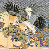 レンタルお宮参り高級上品かぶと着物男児祝い着産着初着赤ちゃんベビー帽子ubiugi-01