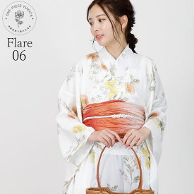 【スーパーSALE30％OFF】浴衣 ワンピース 浴衣 レディース 4点セット 全3柄 ワンピースタイプ 羽織 兵児帯 洗濯機OK レディース浴衣 カンタン手軽に着られる便利な2wayデザイン 兵児帯セット 上品 小花 25ty-all 25yp Flare きものひろば悠