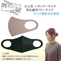 在庫あり洗えるマスクソフトフィットクールマスク5枚(全2色)ベージュ黒色大人防水加工レギュラーサイズクール素材防水素材立体マスク女性男性返品交換キャンセル不可1期masuku017wco