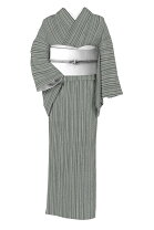 東京染小紋 商品 東京染小紋 絹100 深緑 白 小花文様総柄 着物