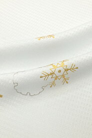 【和小物さくら】別織紋意匠地帯揚げ雪の結晶金銀箔(03)ライトグレー＃SACRA