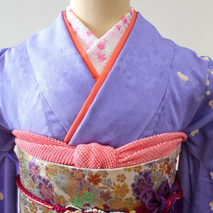 楽天市場】振袖 正絹 格安 新品 仮絵羽 生地 単品 正絹 未仕立て品 紫 