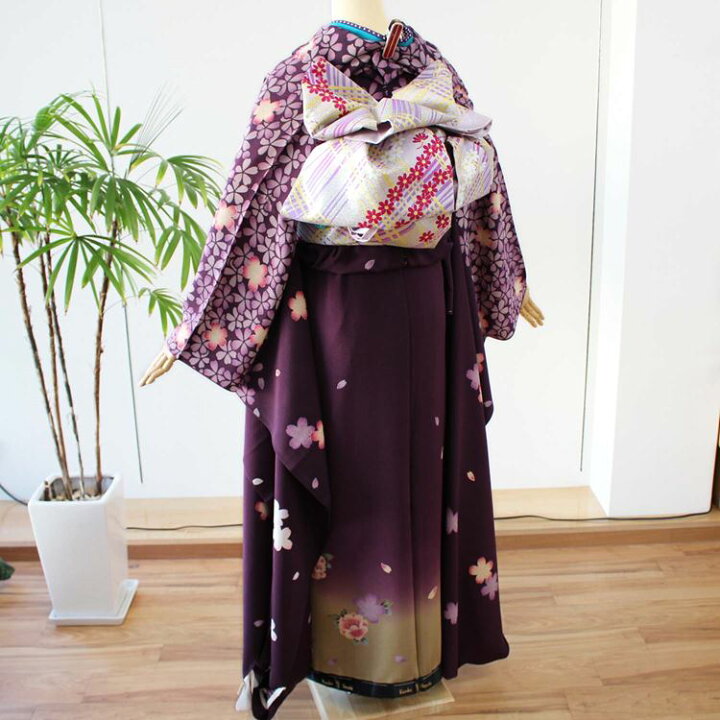 楽天市場】振袖 正絹 新品 仮絵羽 生地 単品 正絹 未仕立て品 紫 桜 