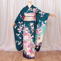 楽天市場】ターコイズブルー（着物セット｜和服）：レディース 