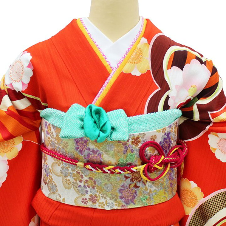 楽天市場】【レンタル】 振袖レンタル 成人式 振袖 オレンジ 小さい  