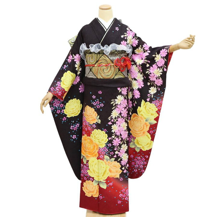 楽天市場】振袖 中古 フルセット 販売 袋帯 長襦袢つき 正絹 格安 