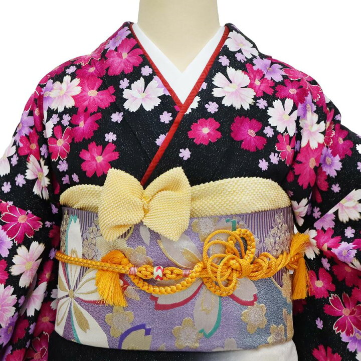 楽天市場】振袖 中古 フルセット 長襦袢 袋帯 帯締め 帯揚 重ね衿付き 