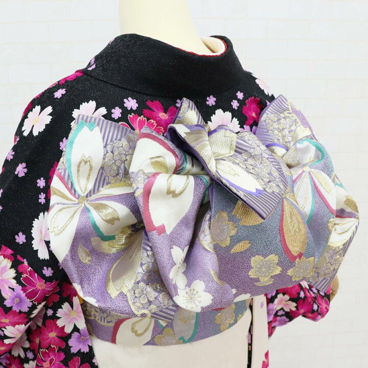 楽天市場】振袖 中古 フルセット 長襦袢 袋帯 帯締め 帯揚 重ね衿付き  