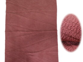 ■着物　コート　ハギレ 正絹　紋意匠　 レンガ色系　約36.5×58cm　メール便可能（補償なし／同梱不可）