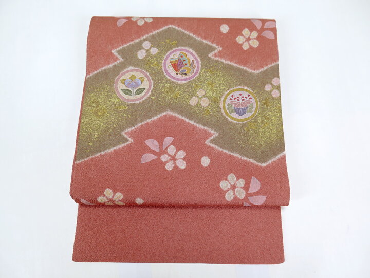 楽天市場】【中古】美品 京友禅作家 松井佚鴦 ちりめん 九寸名古屋帯  