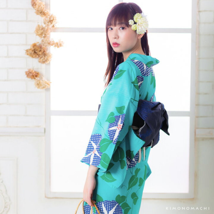 楽天市場】【Prices down】京都きもの町オリジナル 浴衣単品「グリーン