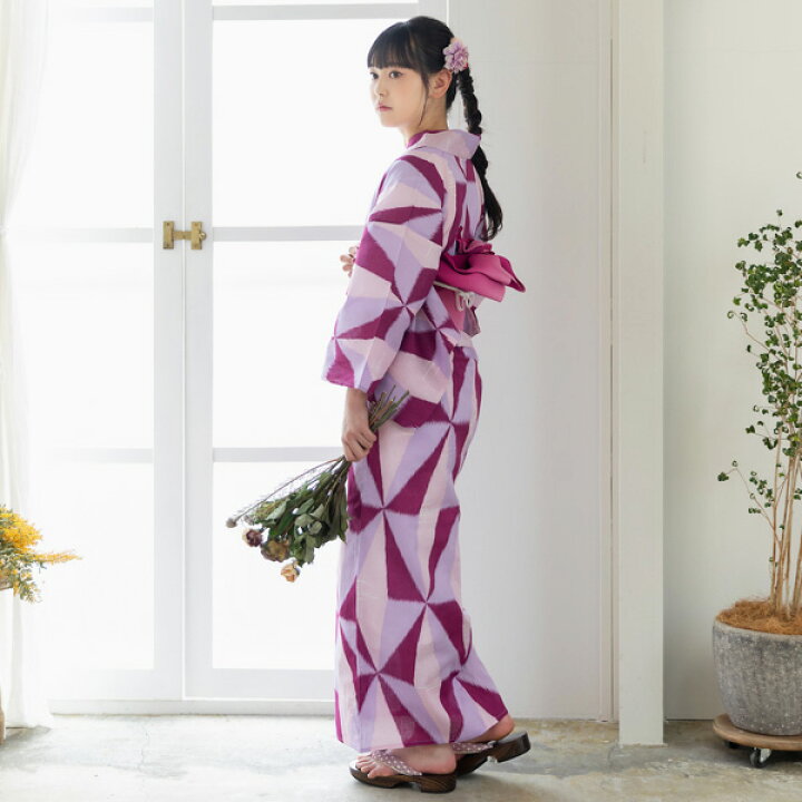 楽天市場】【Prices down】京都きもの町オリジナル 浴衣単品「パープル 