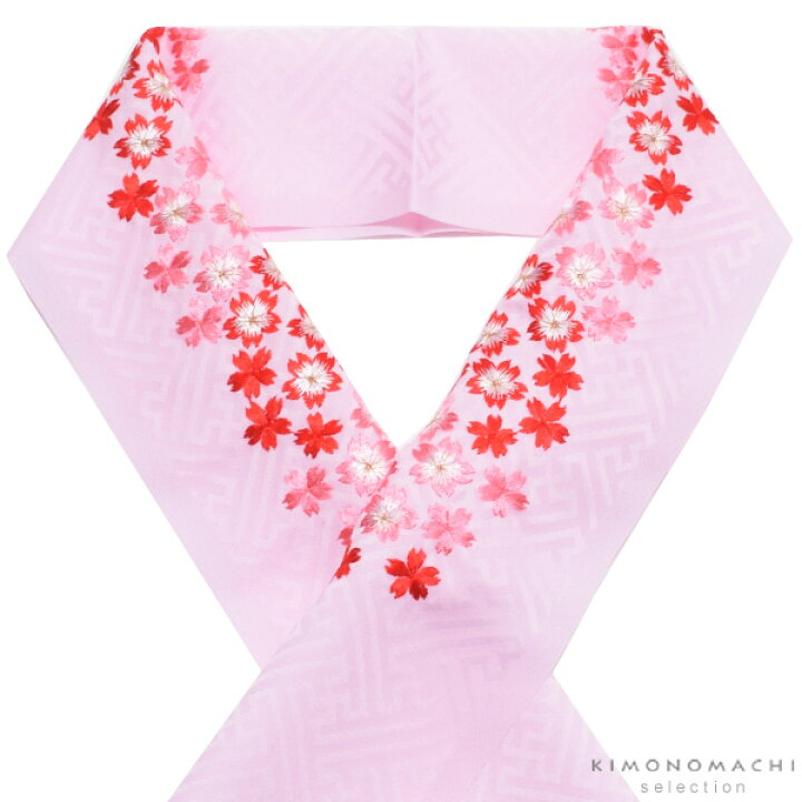ピンク色から濃いピンクのグラデーション。桜刺繍Sサイズ