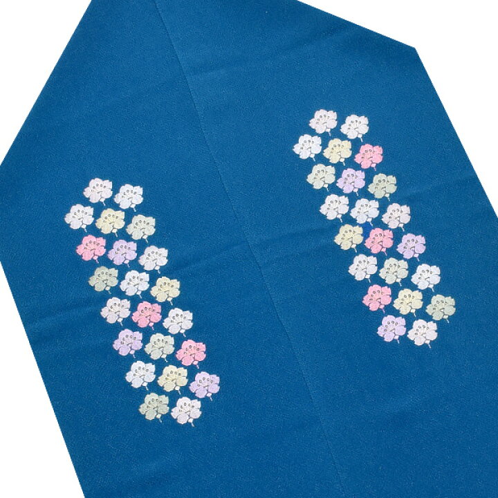 楽天市場】【Prices down3】振袖 帯揚げ「青色 桜」刺繍帯揚げ 華やか  