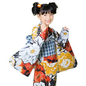 子供 浴衣2点セット 全8柄 110、120、130、140、150 cm キッズ ジュニア レトロ 古典柄 女の子 子ども 浴衣 変わり織り 子供浴衣 こどもゆかた 浴衣＋帯セット 夕涼み会 夏祭り 花火大会 KIMONOMACHIオリジナル【メール便不可】ss2206kkd50