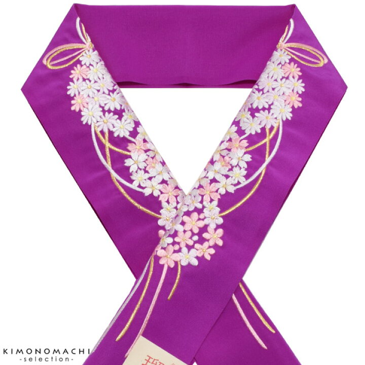 楽天市場】【Prices down3】振袖 半衿「紫色 花薬玉」刺繍半衿 振袖 