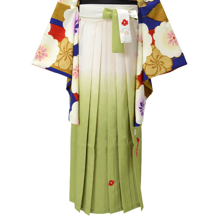 楽天市場】【Prices down3】袴 単品 「抹茶×白 ぼかし 椿の刺繍 6S・5S 
