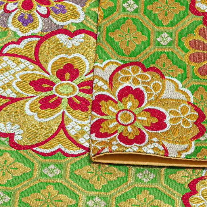 楽天市場】【Prices down2】振袖 帯 「黄緑色 蜀江文様と桜」 日本製  