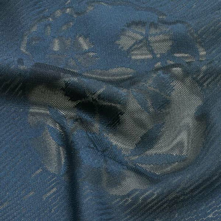 楽天市場】【Prices down】夏の正絹小紋 反物 「紋紗 藍色 雪輪に撫子  