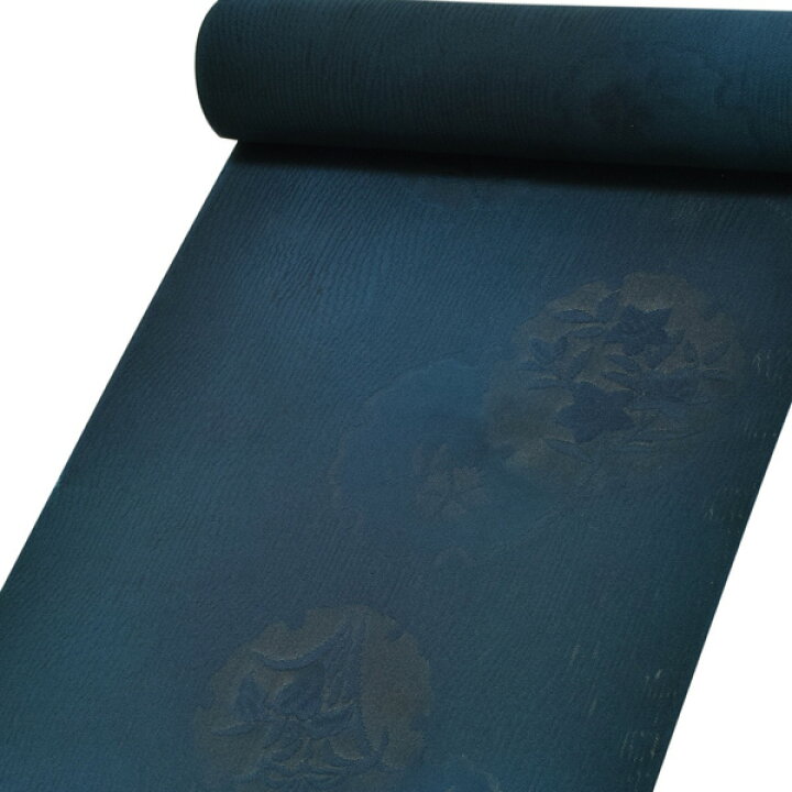 楽天市場】【Prices down】夏の正絹小紋 反物 「紋紗 藍色 雪輪に撫子 