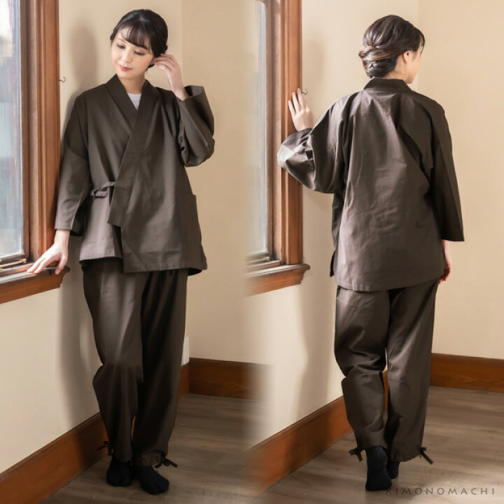 楽天市場】作務衣 「黒、茶、青、赤、緑、鈍色、灰紫色 全7色」 S/M/L 