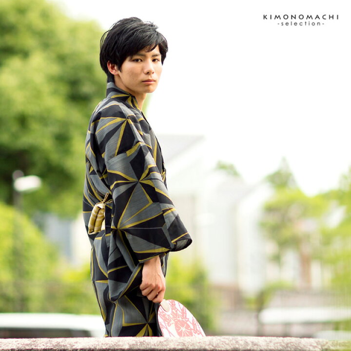 楽天市場 浴衣 メンズ 単品 男浴衣 黒 グレー 麻の葉 M L Ll 3l 4l 4tl 5tl メンズ浴衣 男性浴衣 男性用浴衣 大きいサイズ ゆかた Yukata メール便不可 Ss26men30 京都きもの町