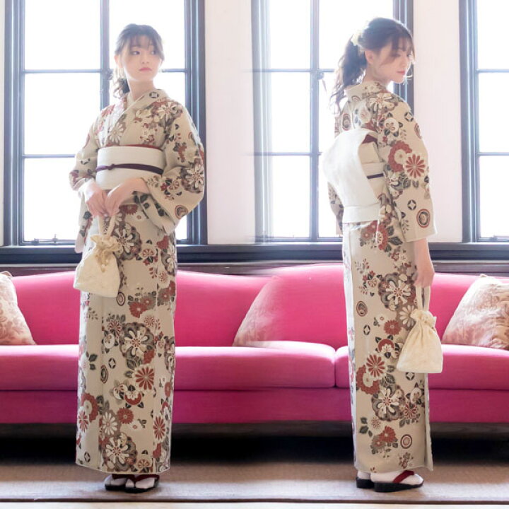 楽天市場】(洗える着物10％OFF4/3迄)洗える着物 袷着物単品 「花紋 