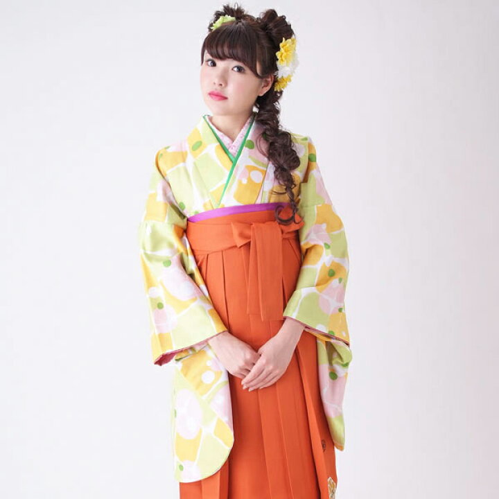 楽天市場】【中古品】卒業式袴セット 「二尺袖：パステル格子水玉+袴 