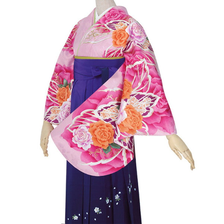 楽天市場】【中古品】卒業式袴セット 「二尺袖：ピンク シャイニー 