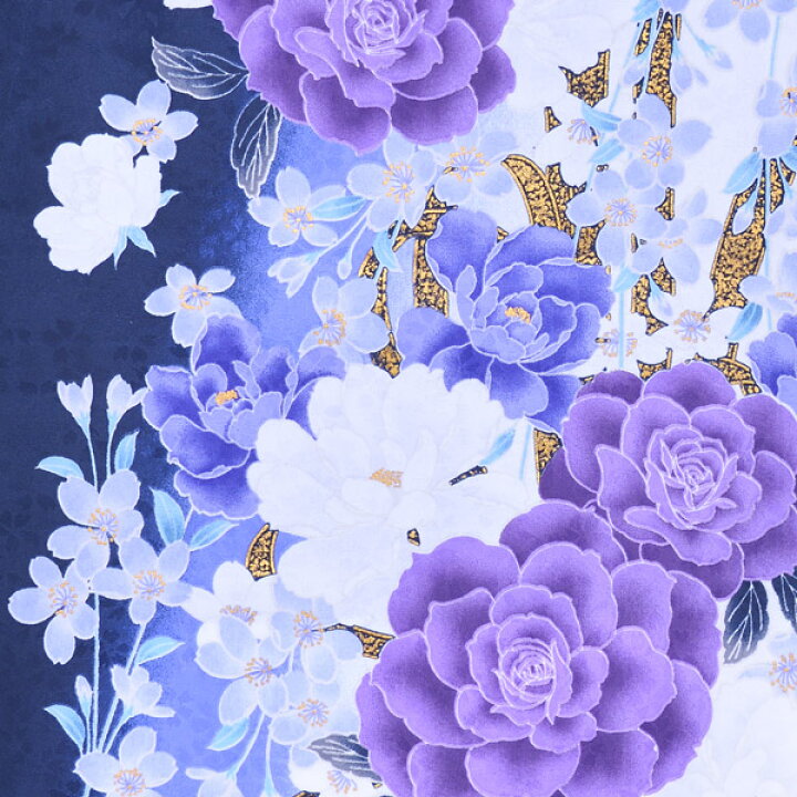 楽天市場】【Prices down】袷着物 単品 「紫ぼかし 薔薇と桜 