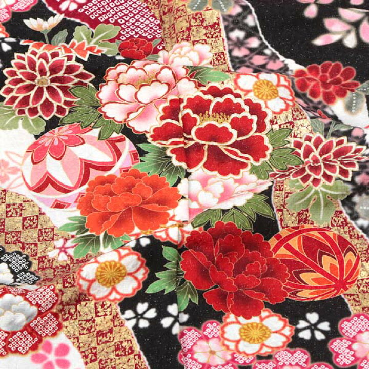 Sビッグサイズお仕立て上がり正絹振袖 赤地に蝶、藤の花模様 刺繍