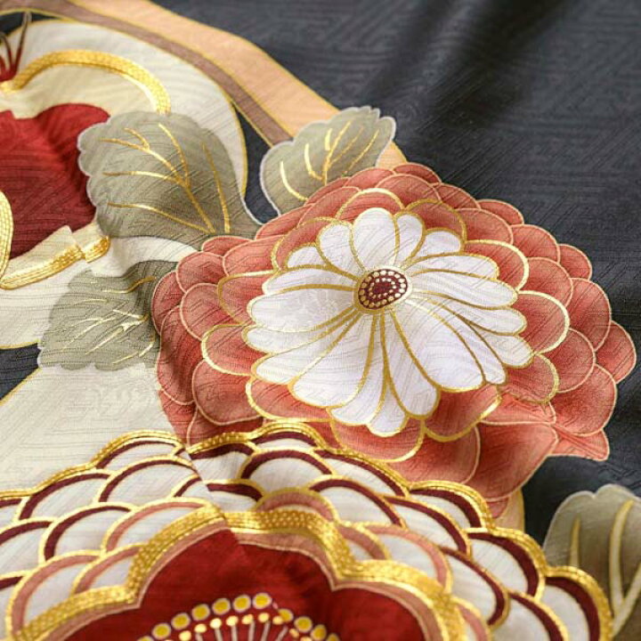 楽天市場】未仕立て 振袖 22点セット「Dear 濃グレー 花丸文」仮絵羽  