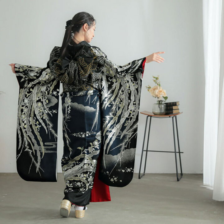 楽天市場】未仕立て 振袖 22点セット「Beatiful Japan ブルー×黒 鳳凰 