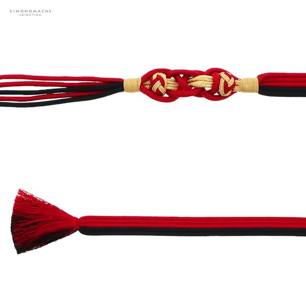 楽天市場】帯締め 伊賀組紐 振袖用 正絹 「赤×黒」 日本製 伝統的工芸