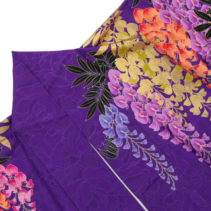 楽天市場】未仕立て 振袖 22点セット「Lako Kula 紫 大牡丹と藤」仮絵  