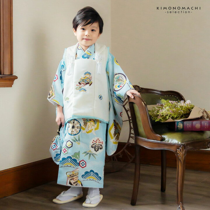 楽天市場】七五三 着物 3歳 男の子 ブランド被布セット 「小町kids 