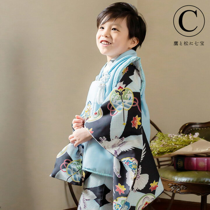 楽天市場】七五三 着物 3歳 男の子 ブランド被布セット 「小町kids 