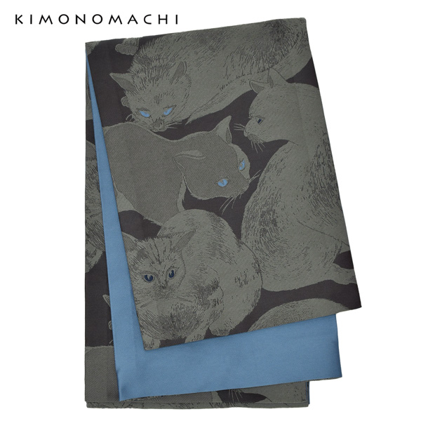 楽天市場】京袋帯 単品 数量限定 KIMONOMACHI オリジナル 「薄暮の灰猫 
