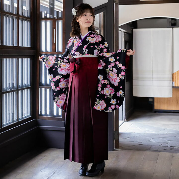 楽天市場】【中古品】二尺袖 単品「黒 桜重ね」貸衣装処分 レンタル 