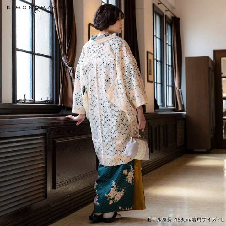 羽織 抽象模様 ベージュ お洒落 くすみカラー 着物 033a d （楽天市場 