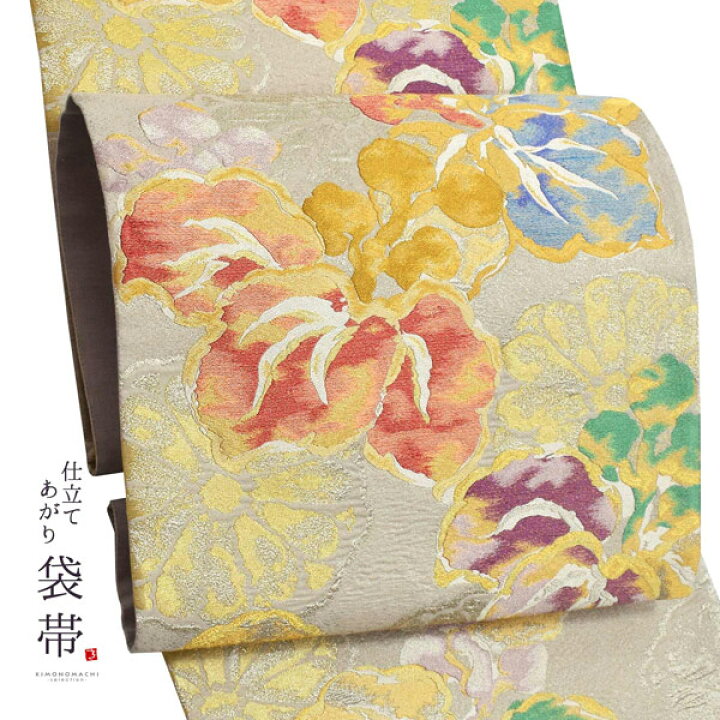 楽天市場】西陣織 袋帯 単品 お仕立て上がり「桐と菊 金彩織」となみ 