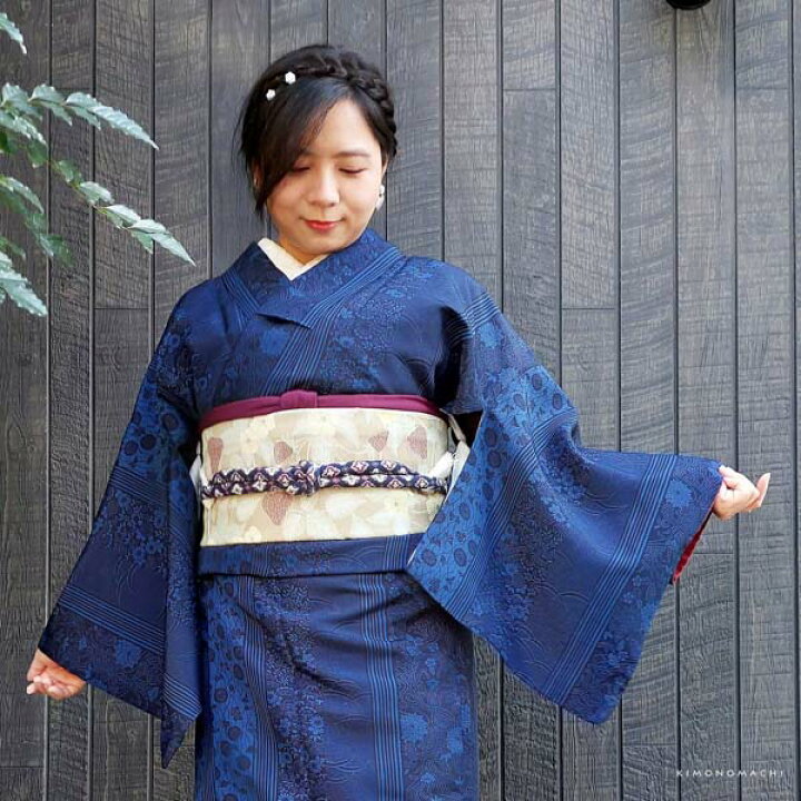 楽天市場】丸ぐけ 帯締め 単品「紺 エンブレム」日本製 きもの町  