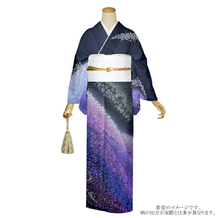 楽天市場】仕立て上がり 訪問着 単品 桂由美 「墨色 花筏」 正絹 着物  