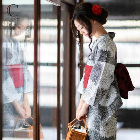 浴衣セット レディース 大人 浴衣3点セット（浴衣＋帯＋おまかせ下駄） 「紺色 変わり縞に梅、ブルー丸菊、グレー丸菊、茄子紺地 鉄線」 大人柄 可愛い系 カジュアル レトロモダン 個性的 花火大会 夏祭り 女性用浴衣 ゆかた 【メール便不可】ss2512ykl10