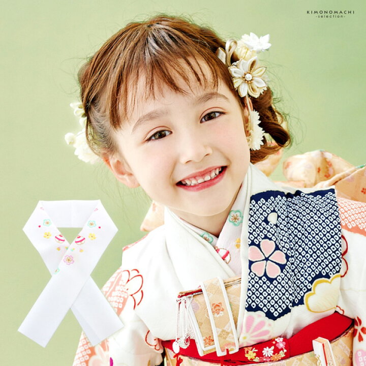 楽天市場】七五三 女の子 刺繍半衿 単品「桜に鈴」式部浪漫 日本製 