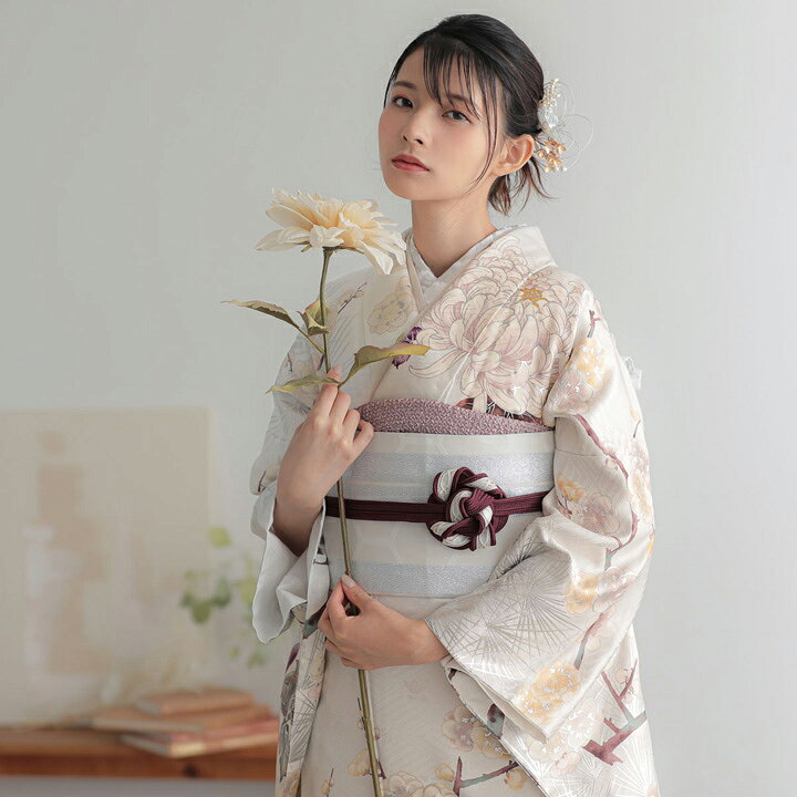 楽天市場】未仕立て 振袖 22点セット「白 菊に松竹梅」仮絵羽 振り袖 
