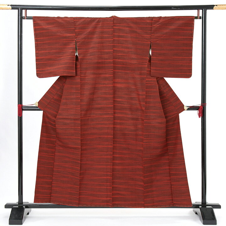 楽天市場】【中古品】仕立て上がり 袷着物「レッド 霞模様」小紋 正絹 