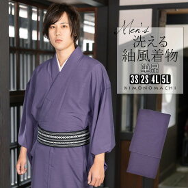 (父の日超早割クーポン11%OFF)着物 男性 メンズ 洗える着物 袷着物 単品「コイネズ 紬風」4L/5L/3S/2S 男着物 男性用着物 男性着物 メンズ着物 お仕立て上がり ポリエステル着物 プレタ着物 男着物単品 mens kimono awase【メール便不可】ss2603men10