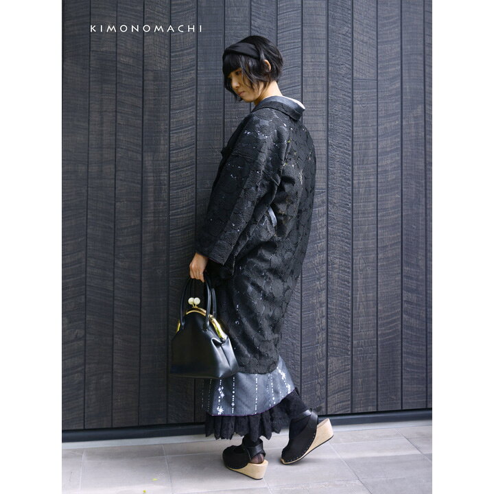 楽天市場】羽織 単品 レース羽織「ブラック」KIMONOMACHIオリジナル お 